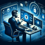 DALL·E 2023-12-11 20.36.44 - An image representing an IT support person helping a client over the phone and computer, size 450x450 pixels, designed
